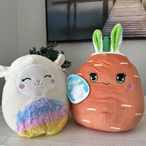 Claire’s Squishmallows Plush‎ Toy Doll Lot Sophie The Lamb, Caroleena the Carrot